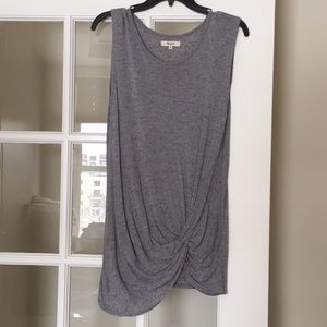 Madewell marled gray knotted tunic top